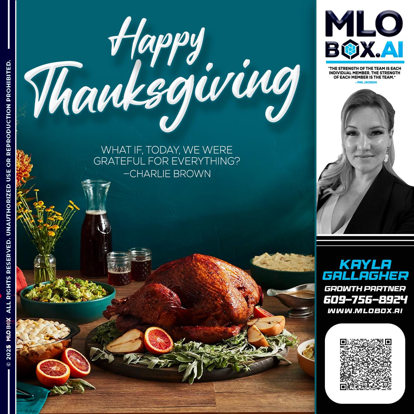 HAPPY THANKSGIVING - Kayla Gallagher -Mortgage Loan Officer