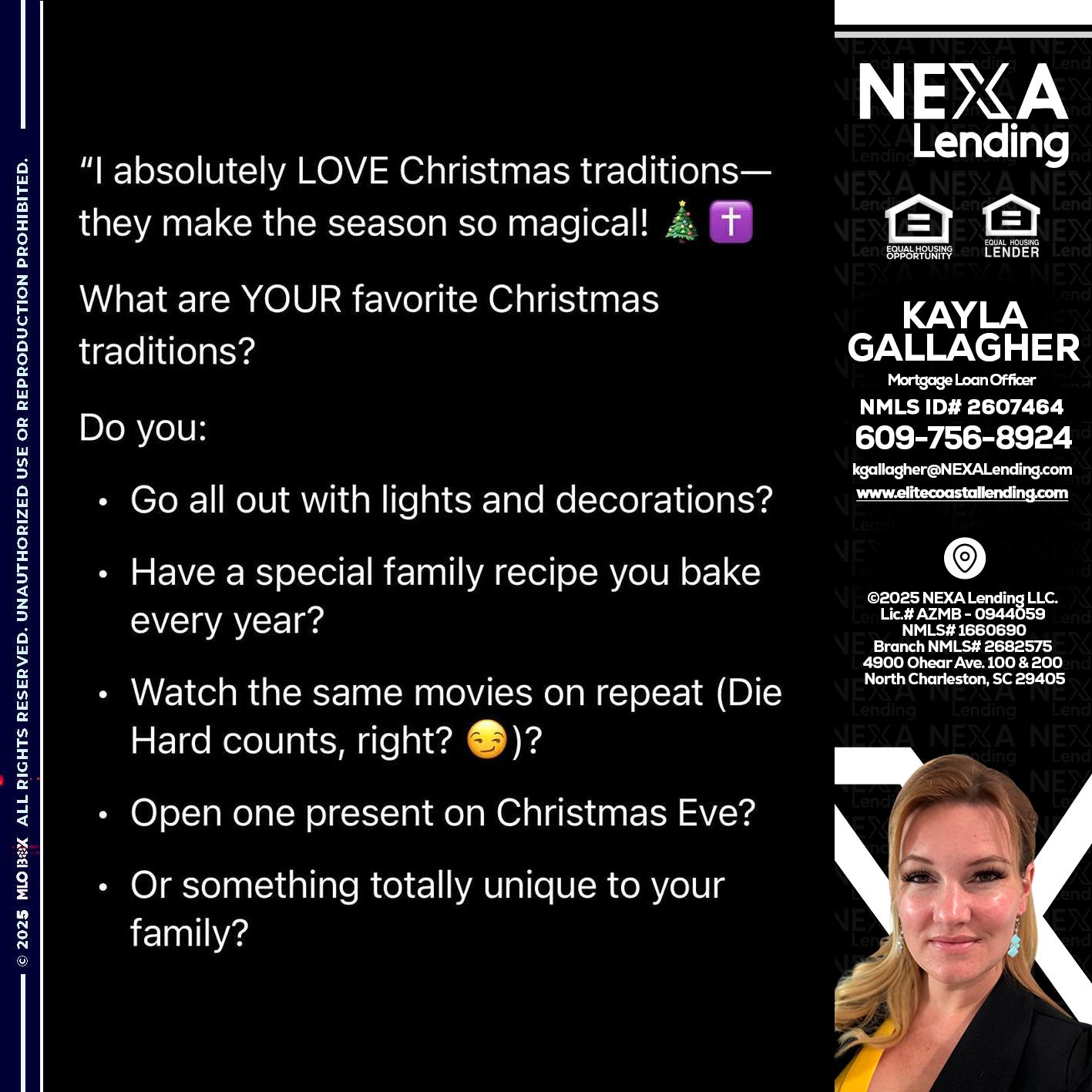 I love christmas - Kayla Gallagher -Mortgage Loan Officer