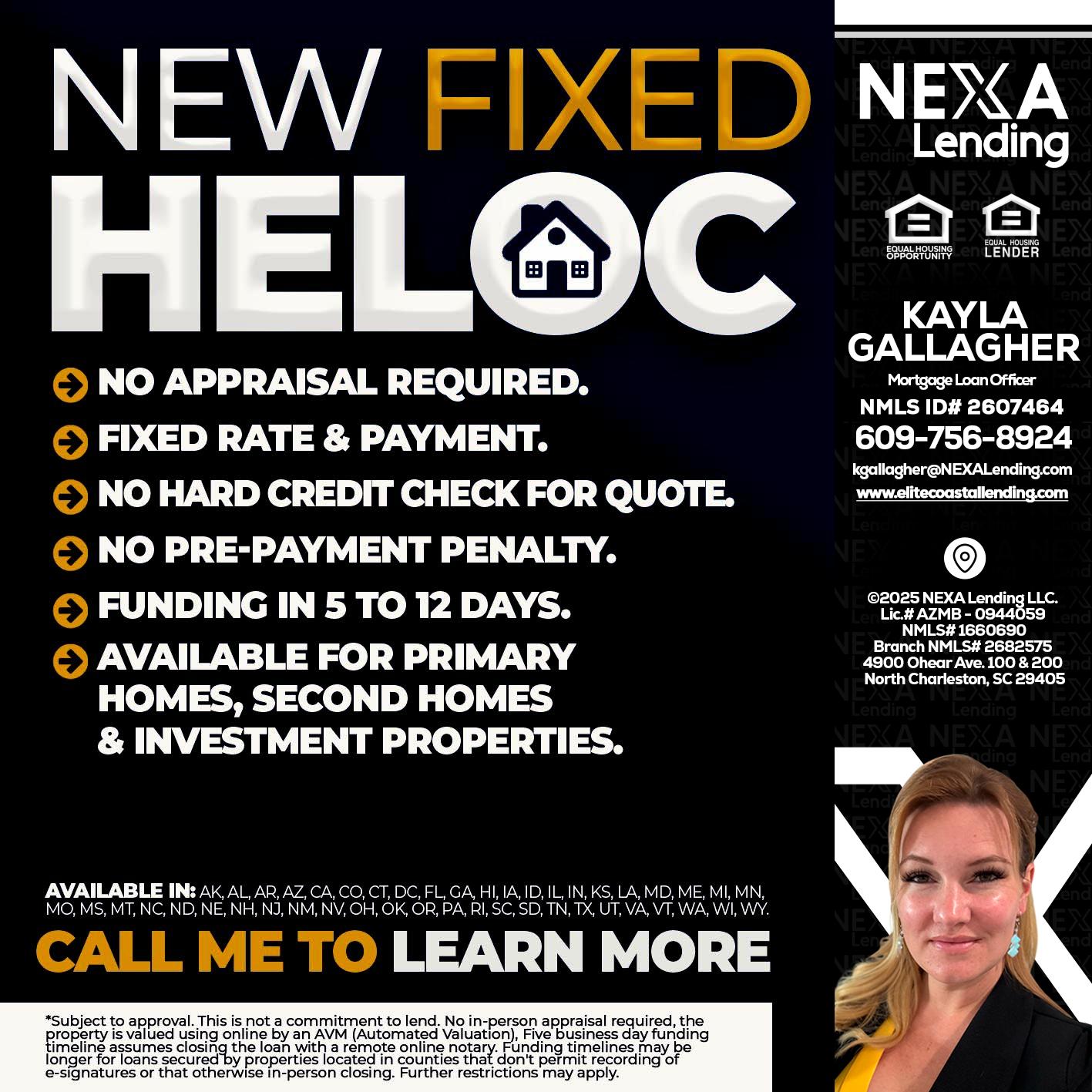 HELOC - Kayla Gallagher -Mortgage Loan Officer