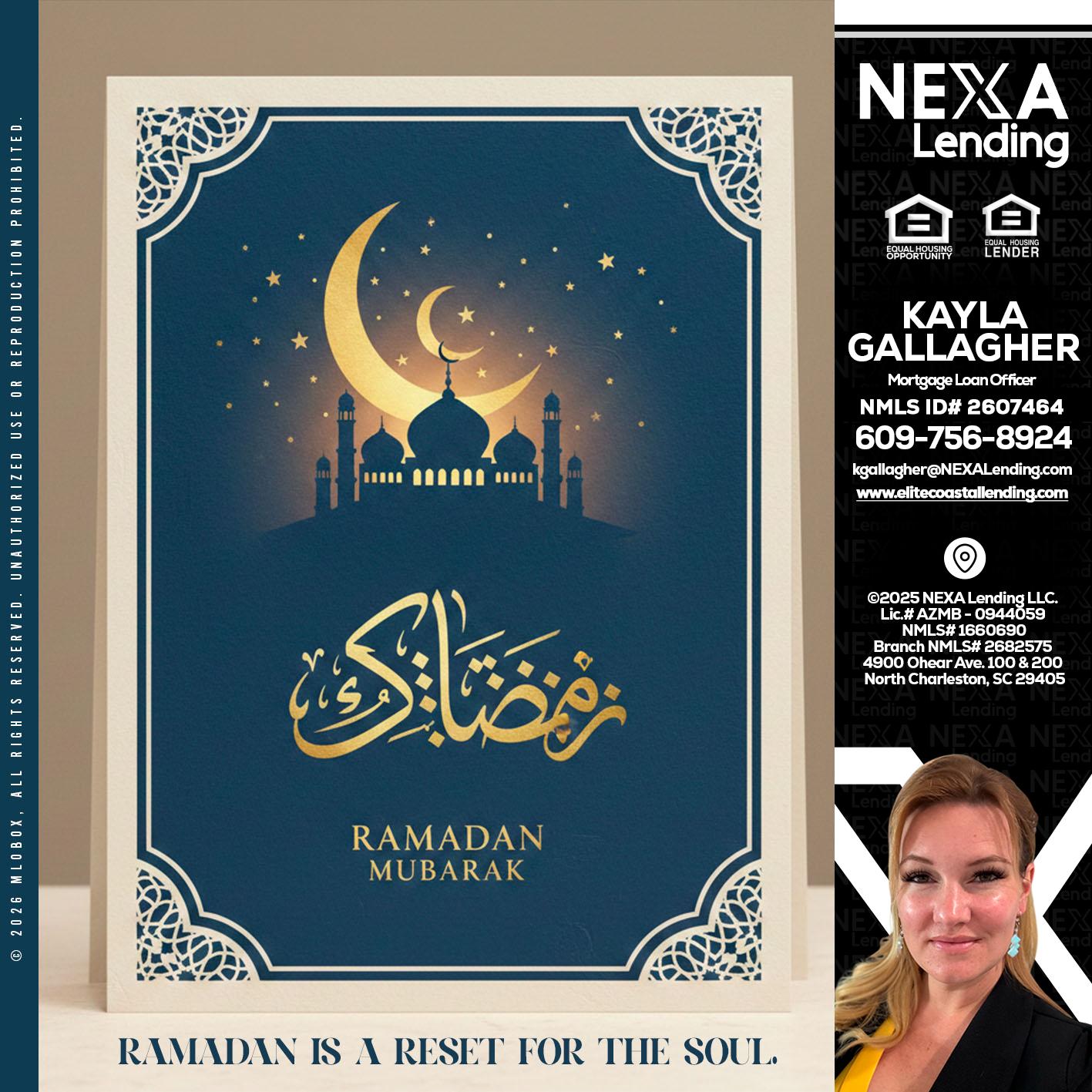 HAPPY RAMADAN - Kayla Gallagher -Mortgage Loan Officer