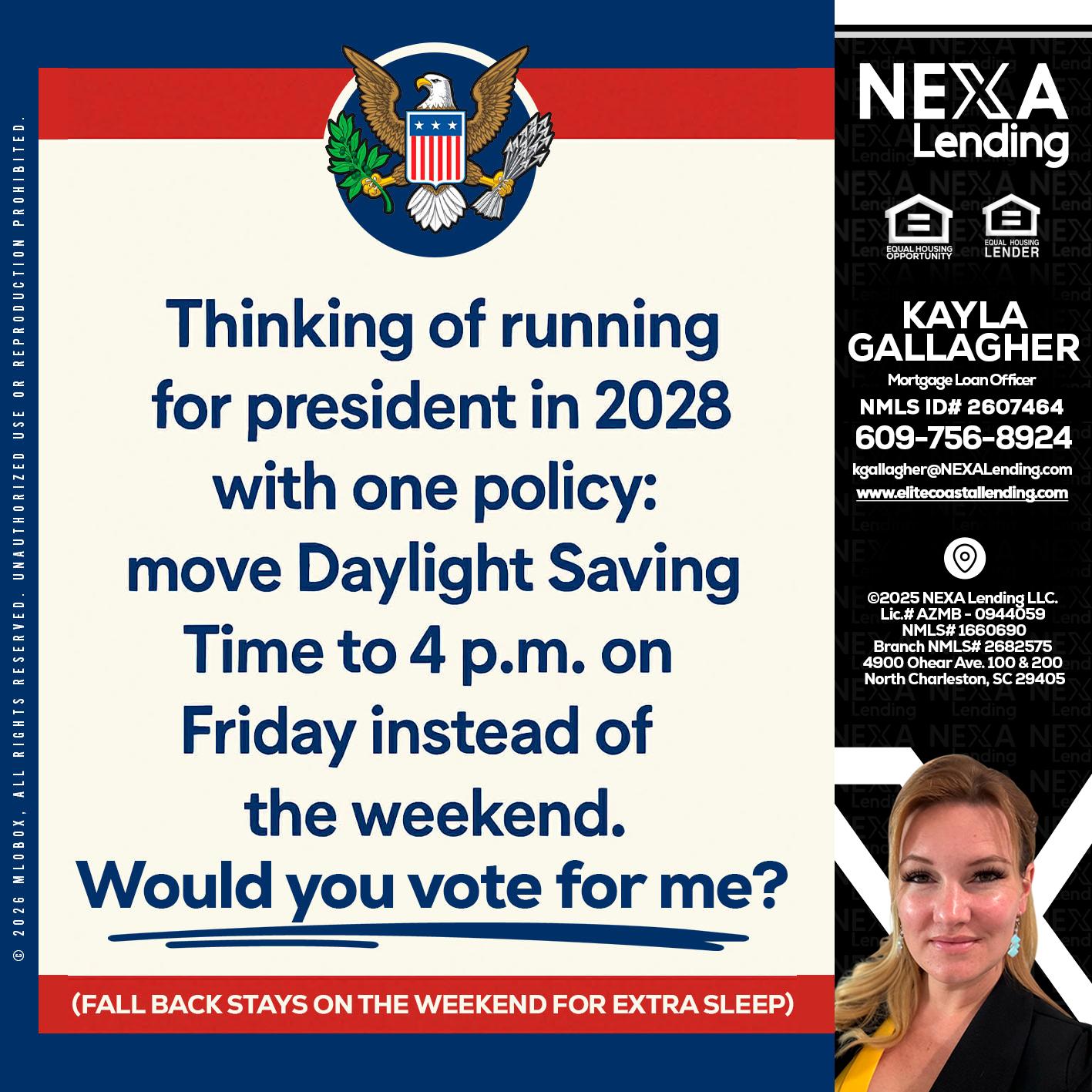 THINKING OF RUNING - Kayla Gallagher -Mortgage Loan Officer