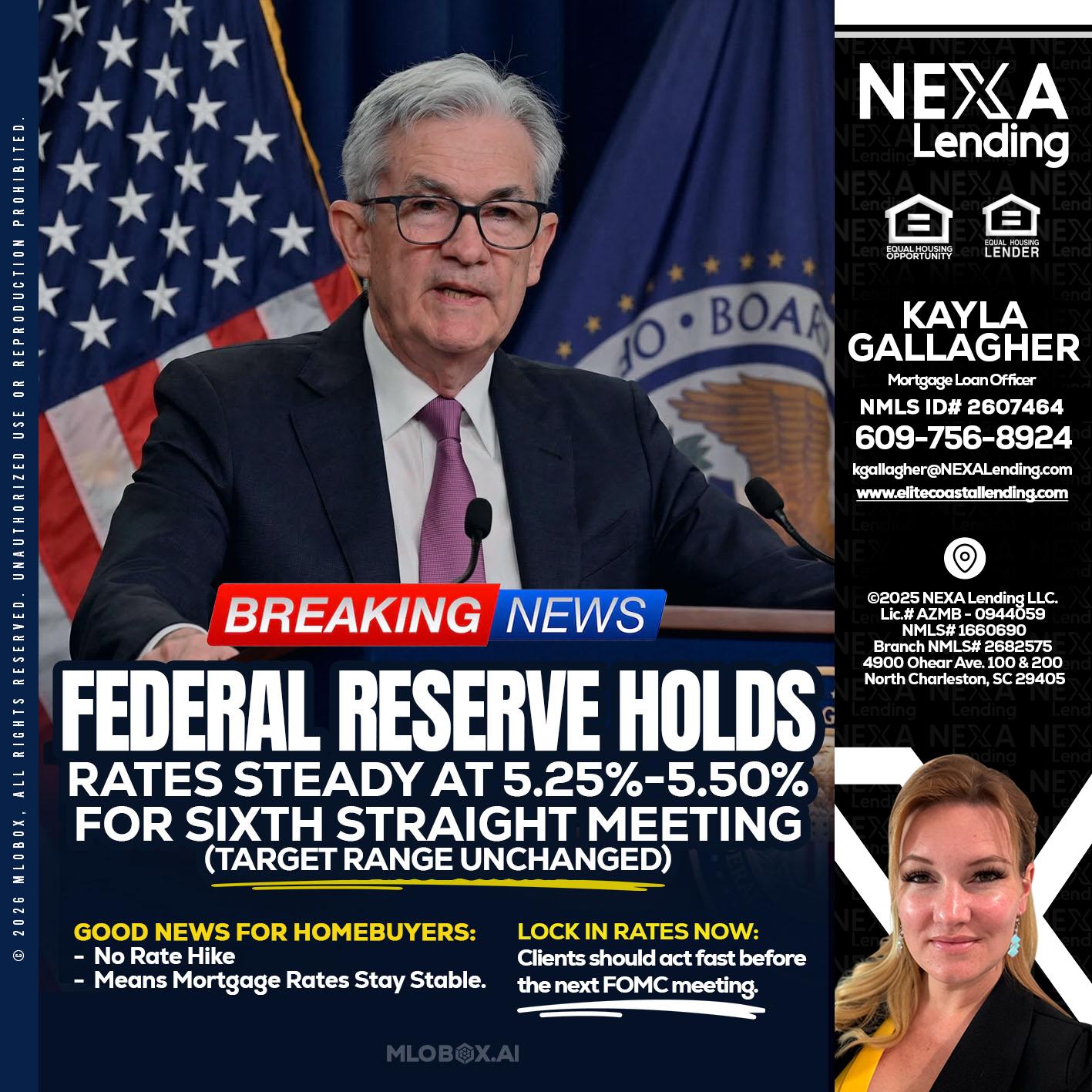 federal reserve - Kayla Gallagher -Mortgage Loan Officer