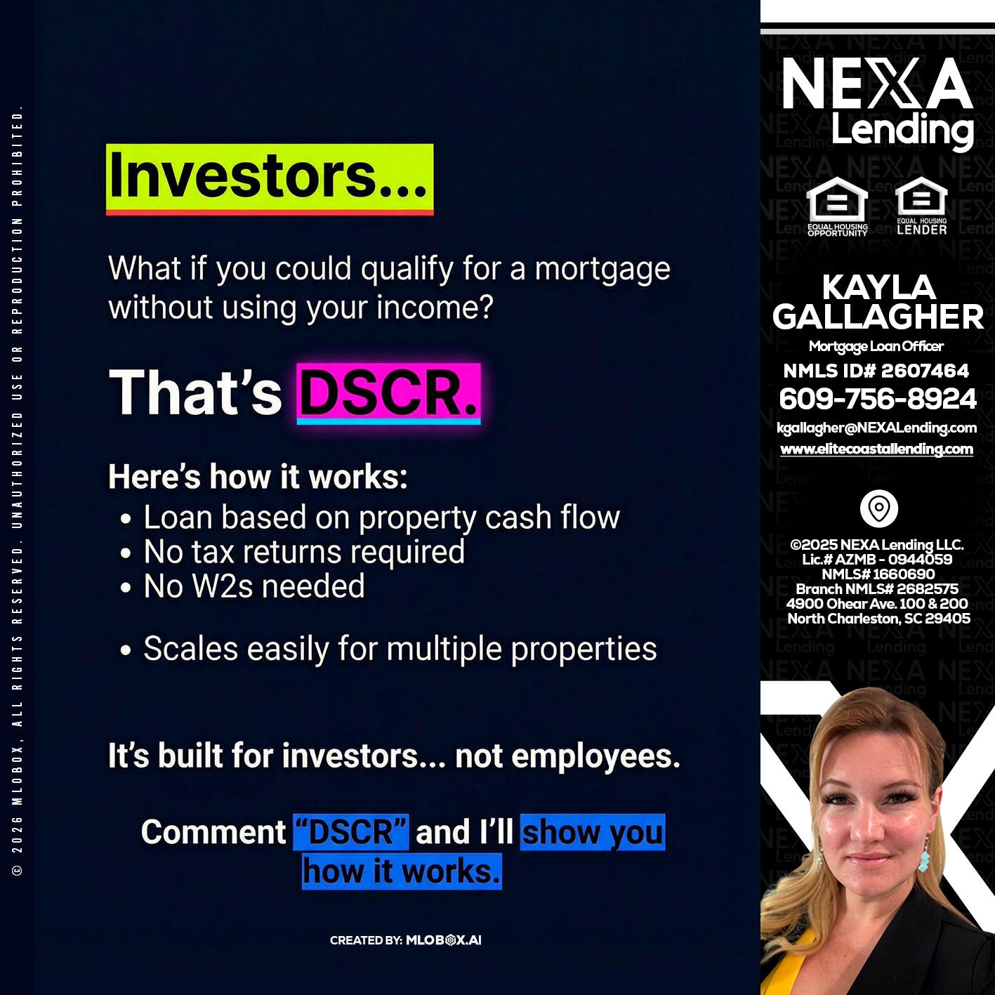 INVESTORS - Kayla Gallagher -Mortgage Loan Officer