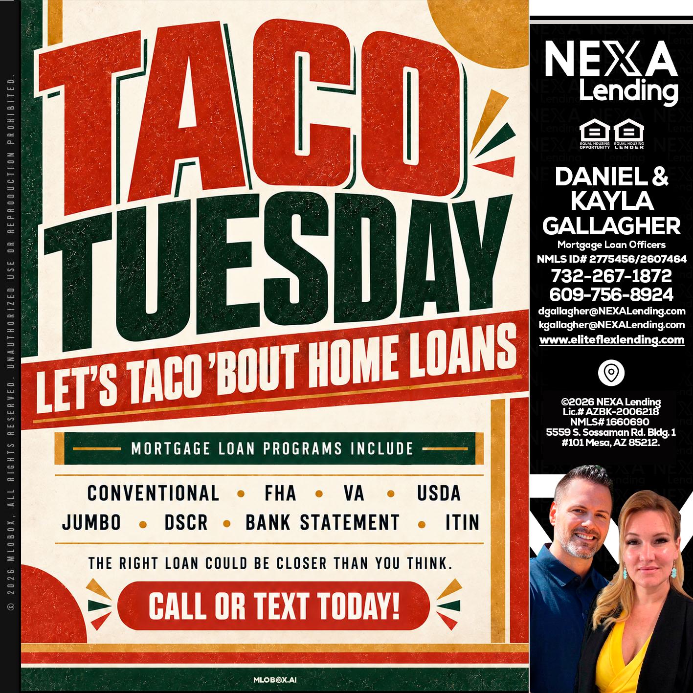 TACO TUESDAY - Kayla Gallagher -Mortgage Loan Officer