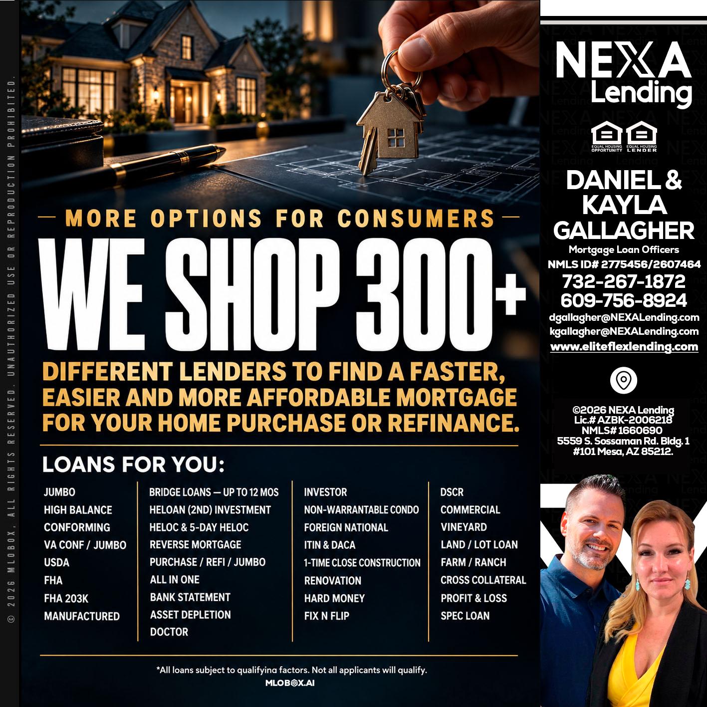 WE SHOP 300+ - Kayla Gallagher -Mortgage Loan Officer
