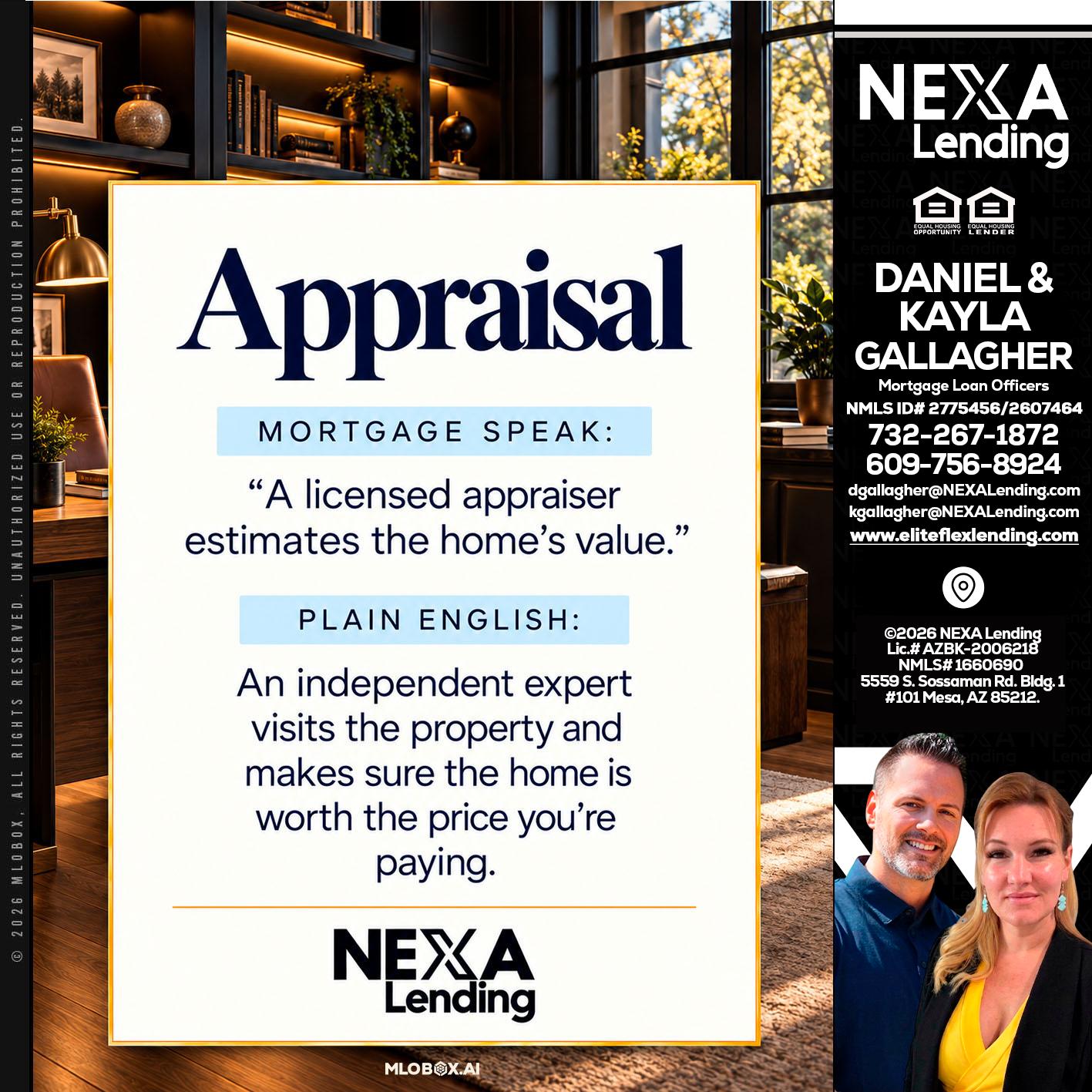 appraisal - Kayla Gallagher -Mortgage Loan Officer