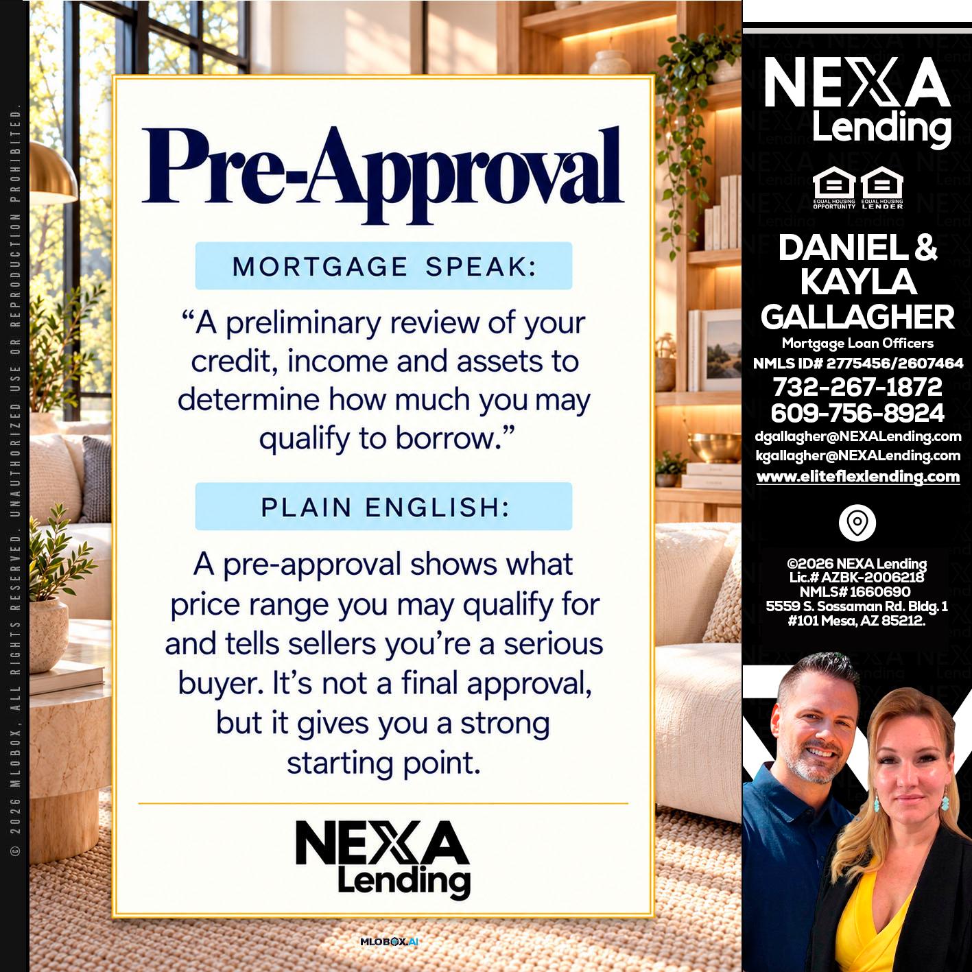 PREAPROVAL - Kayla Gallagher -Mortgage Loan Officer