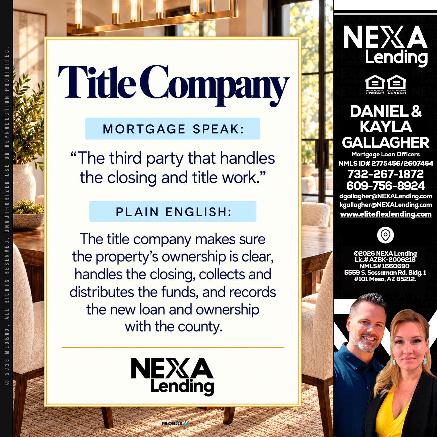 TITLE COMPANY - Kayla Gallagher -Mortgage Loan Officer