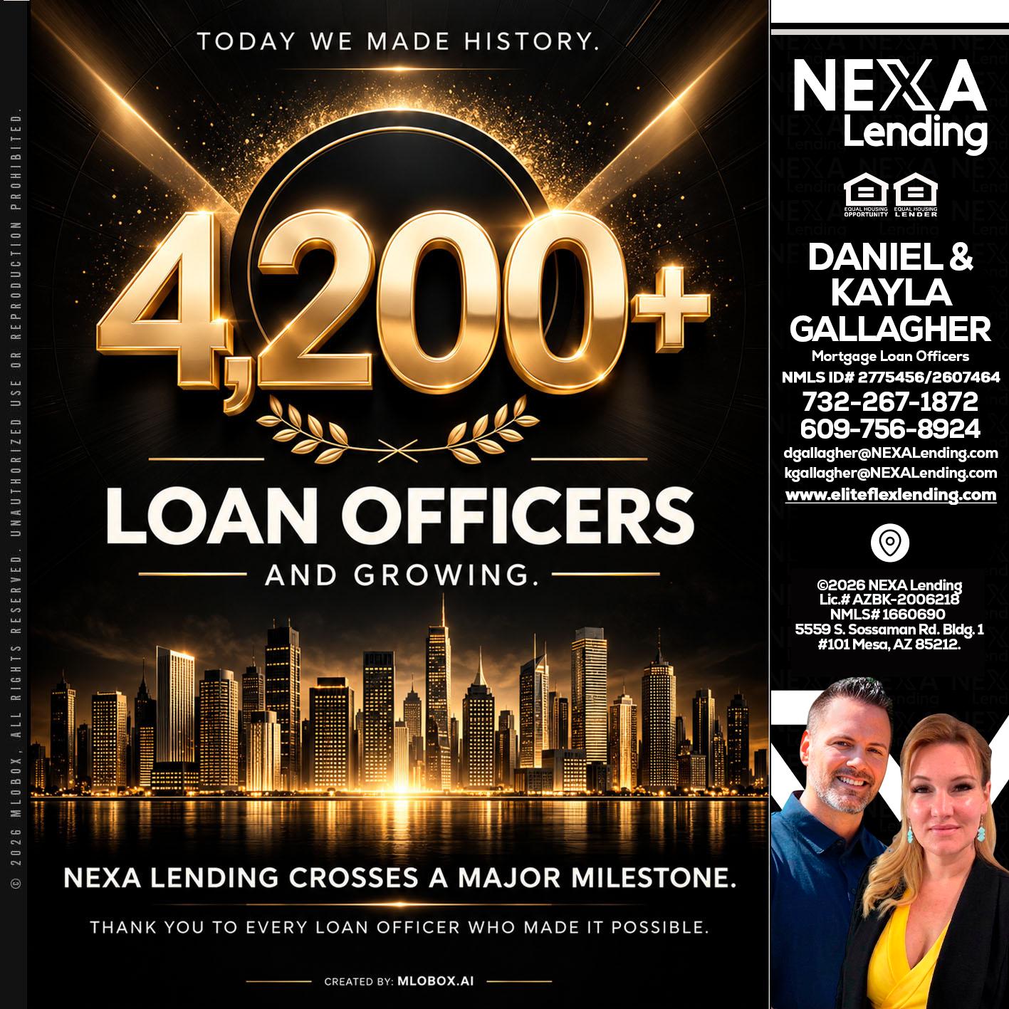 4200+. MLOs - Kayla Gallagher -Mortgage Loan Officer